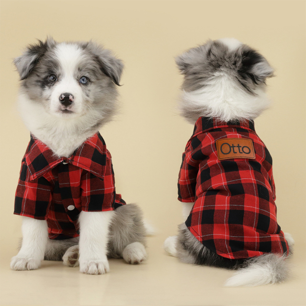 Personalized Leather Patch Pet Shirt | BKPet152