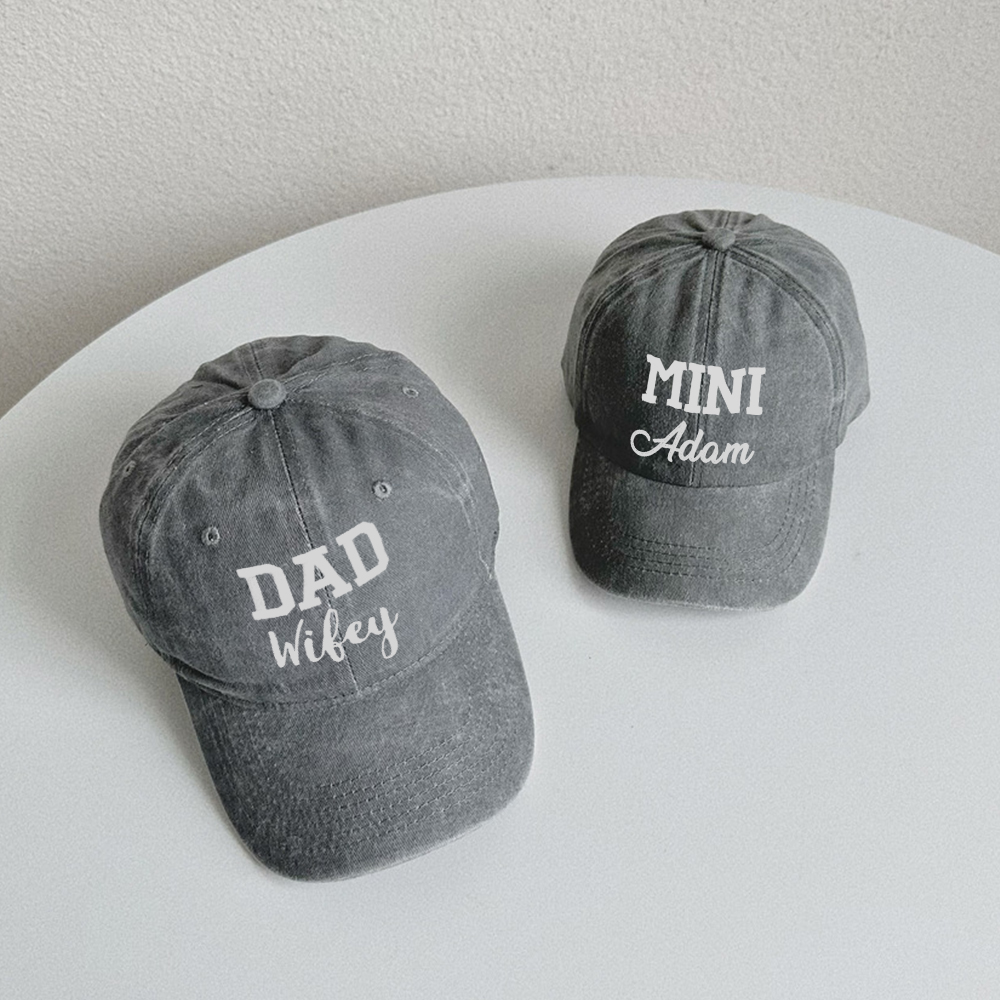 Personalized Embroidery Dad and Mini Matching Hat | CWBeach192