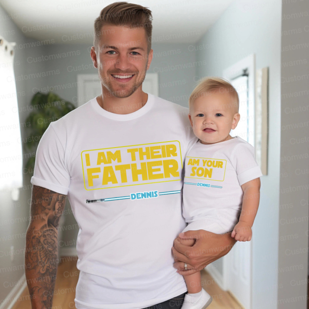 Personalized First Father's Day Daddy and Me Outfit | CWFamily107