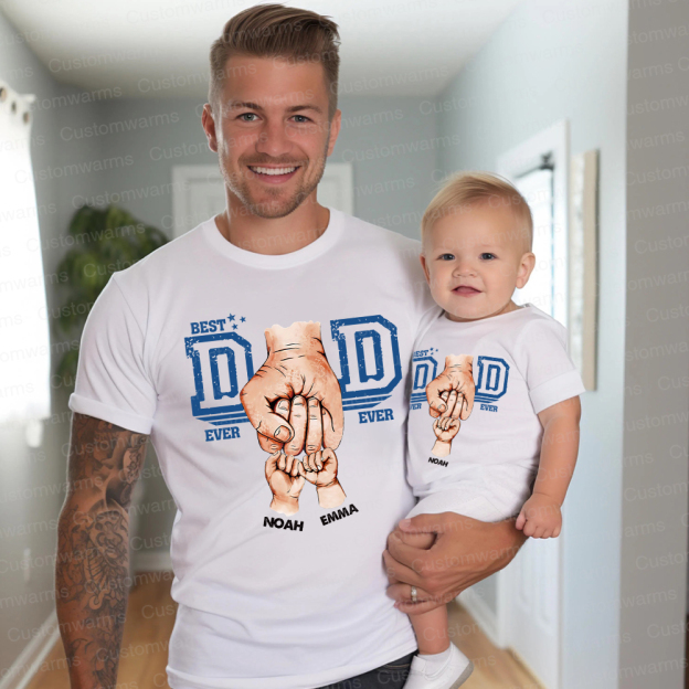 Personalized First Father's Day Daddy and Me Outfit | CWFamily109