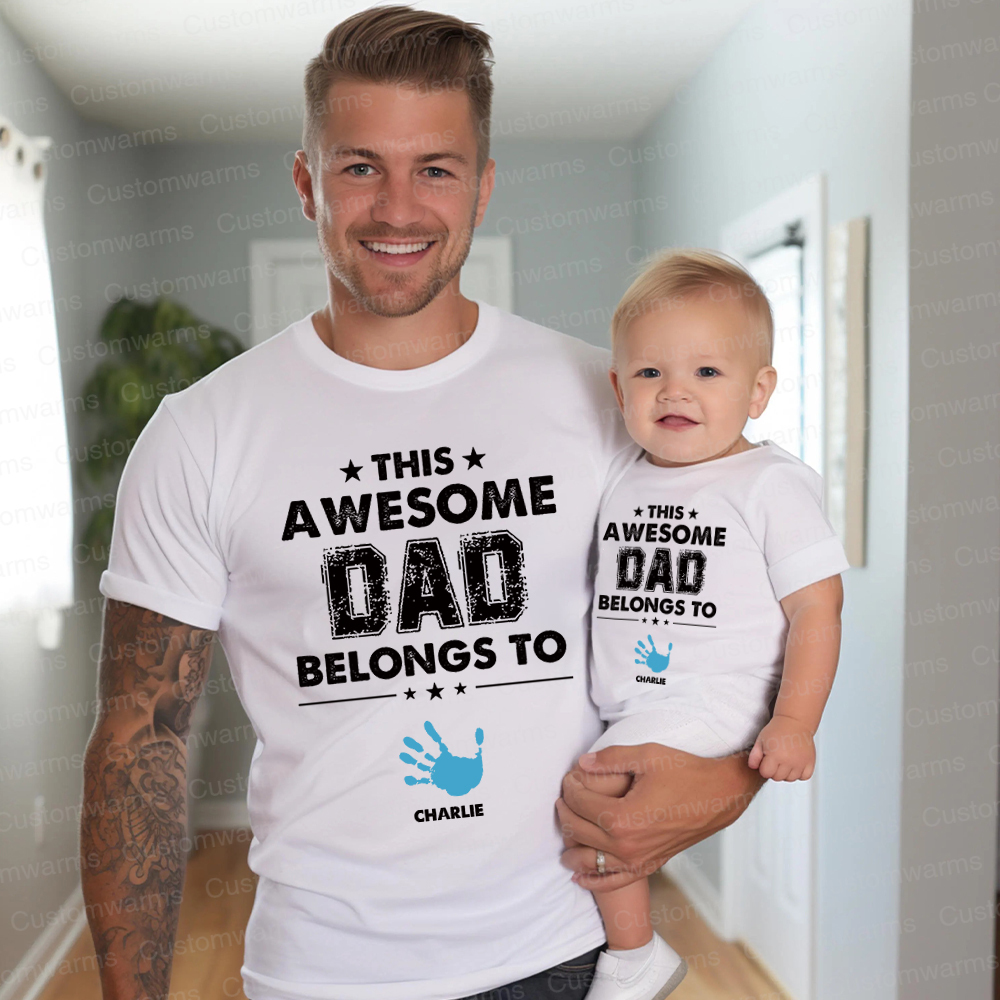 Personalized First Father's Day Daddy and Me Outfit | CWFamily111