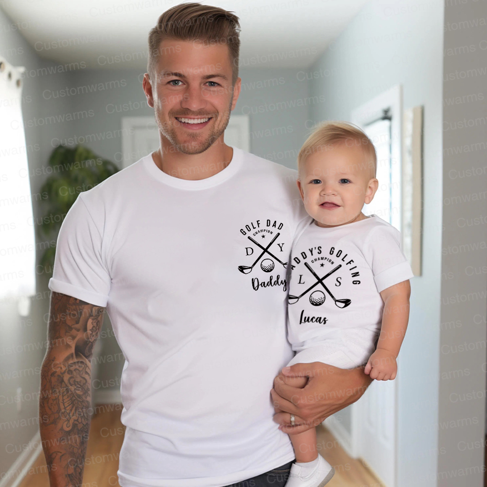 Personalized First Father's Day Daddy and Me Outfit | CWFamily115