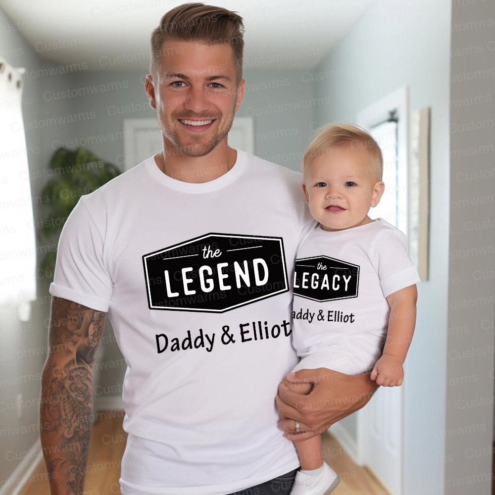 Personalized First Father's Day Daddy and Me Outfit | CWFamily116
