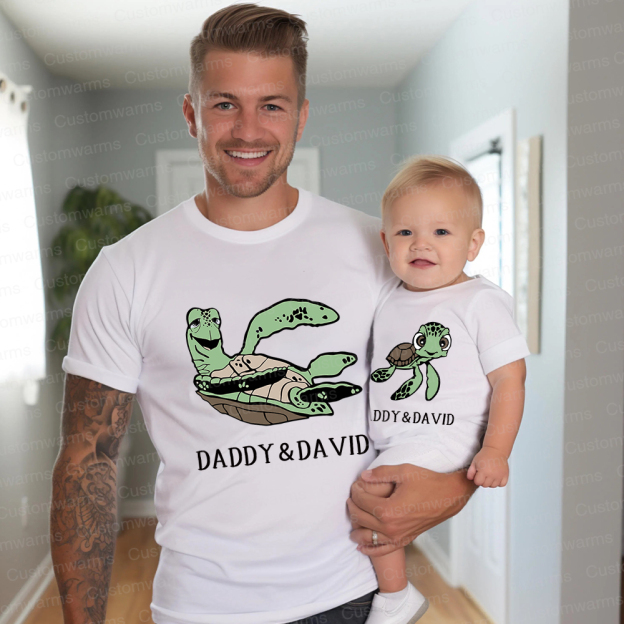 Personalized First Father's Day Daddy and Me Outfit | CWFamily117