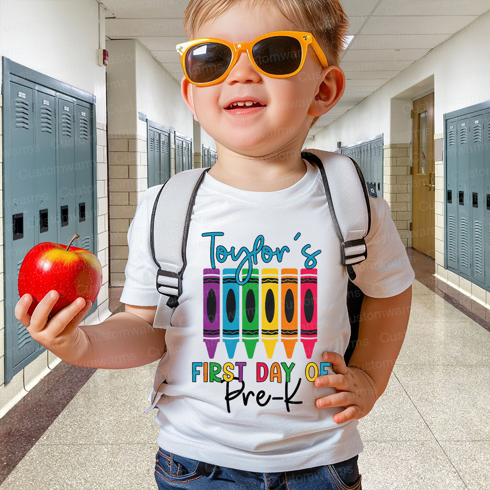 Personalized First Day Of Back To School Shirt | CWSchool04