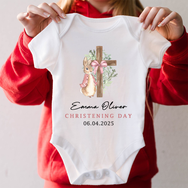 Personalized Baby Christening Day Romper | CWBaby259