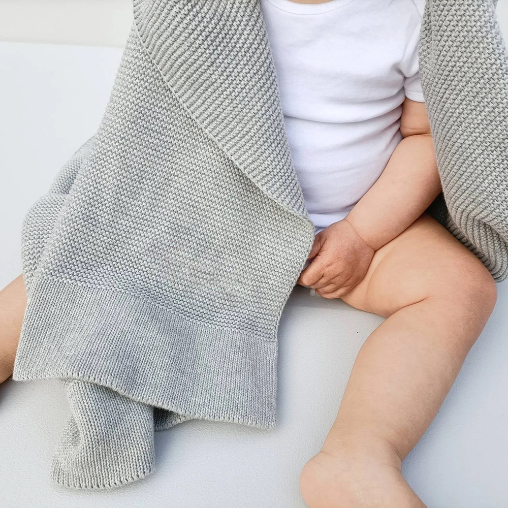 Personalized Embroidered Knit Blanket for Comfort & Unique | CWBaby30