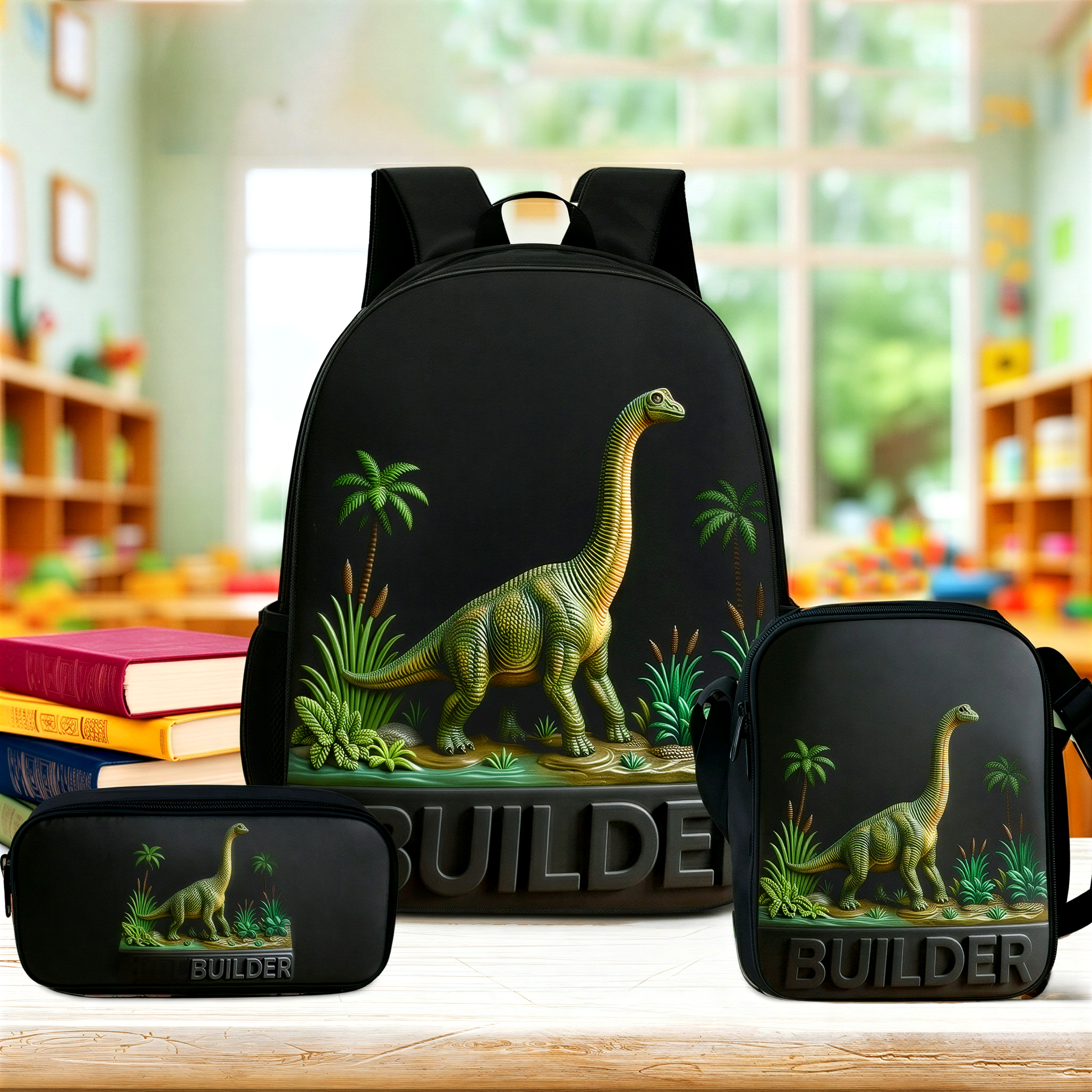 Personalized Kid Dinosaur Backpack Set | CWPack365