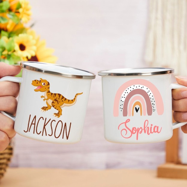 Personalised 12oz Cute Pattern Mugs for Kids  | KidMug36