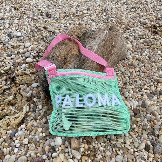 Personalized Seashell Zipper Mesh Beach Bag | CWBeach50