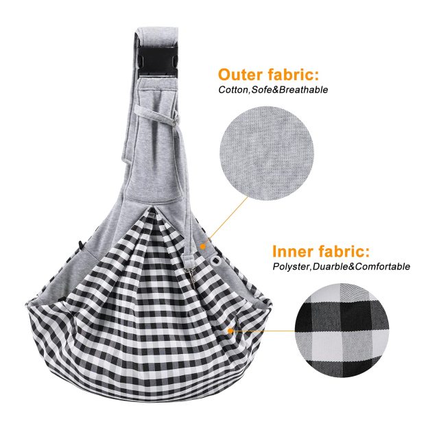 Personalized Pet Portraits Photo Hands Free Sling Carrier | BKPet390