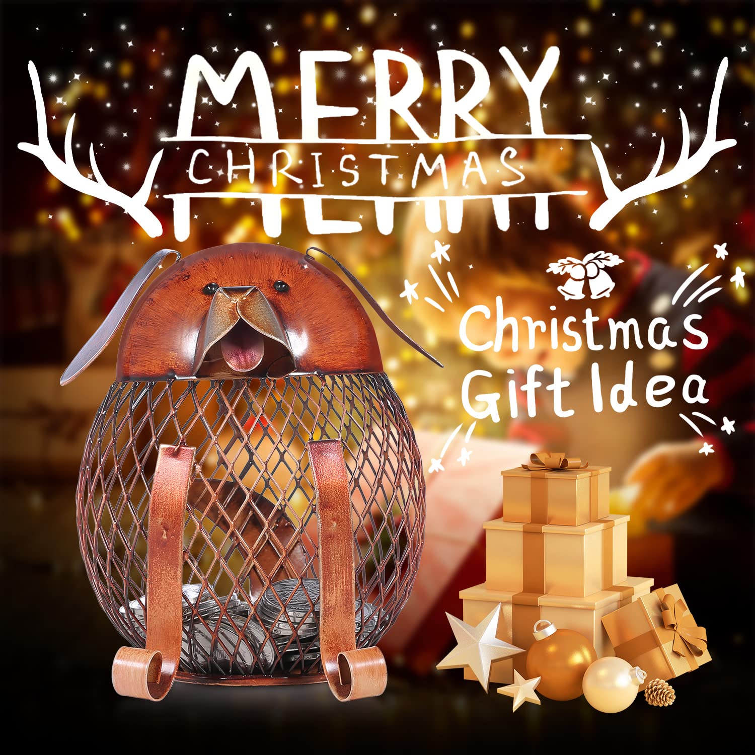 Personalized Kids Metal Animal Piggy Bank | CWToy67