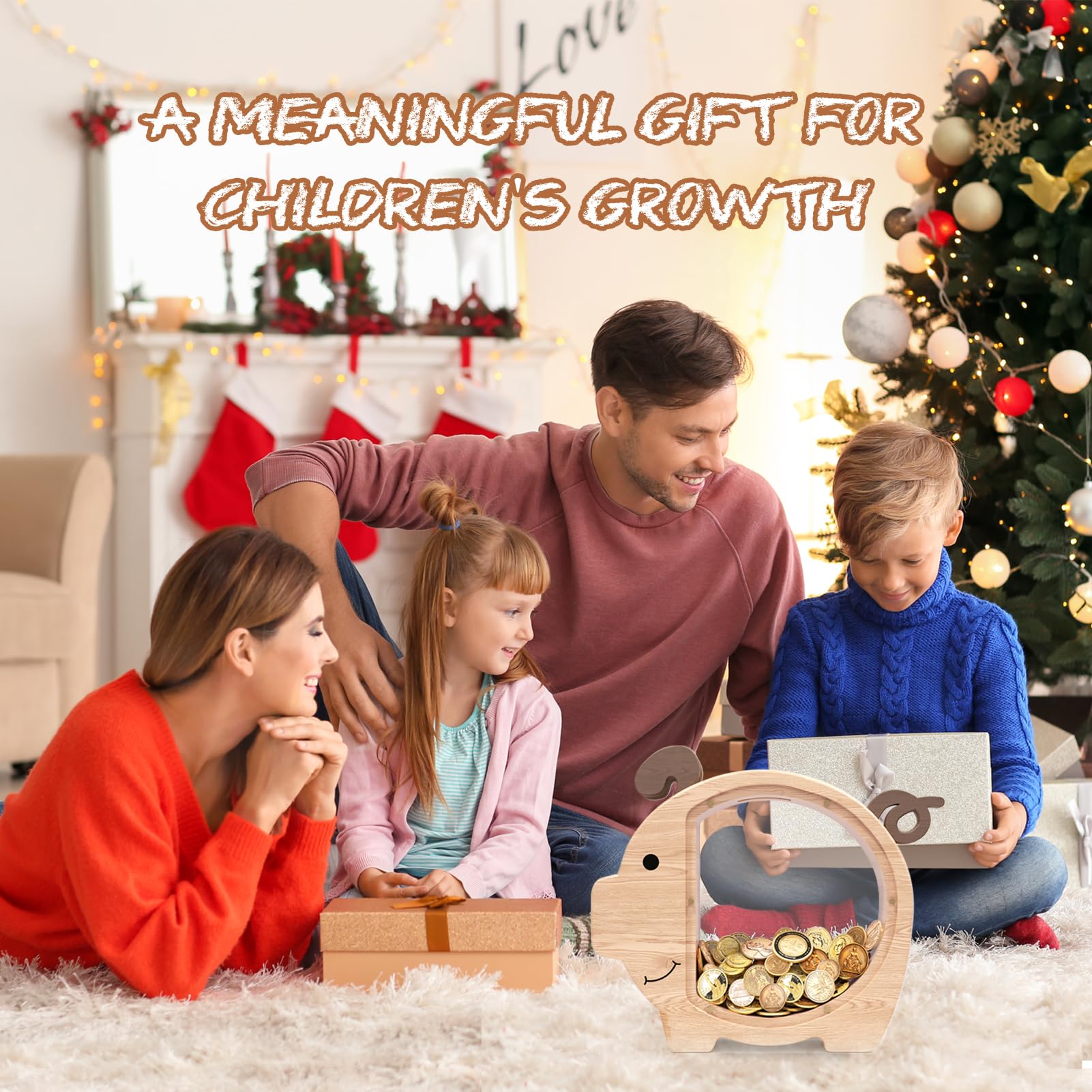 Personalized Kids Wooden Piggy Bank | CWToy65