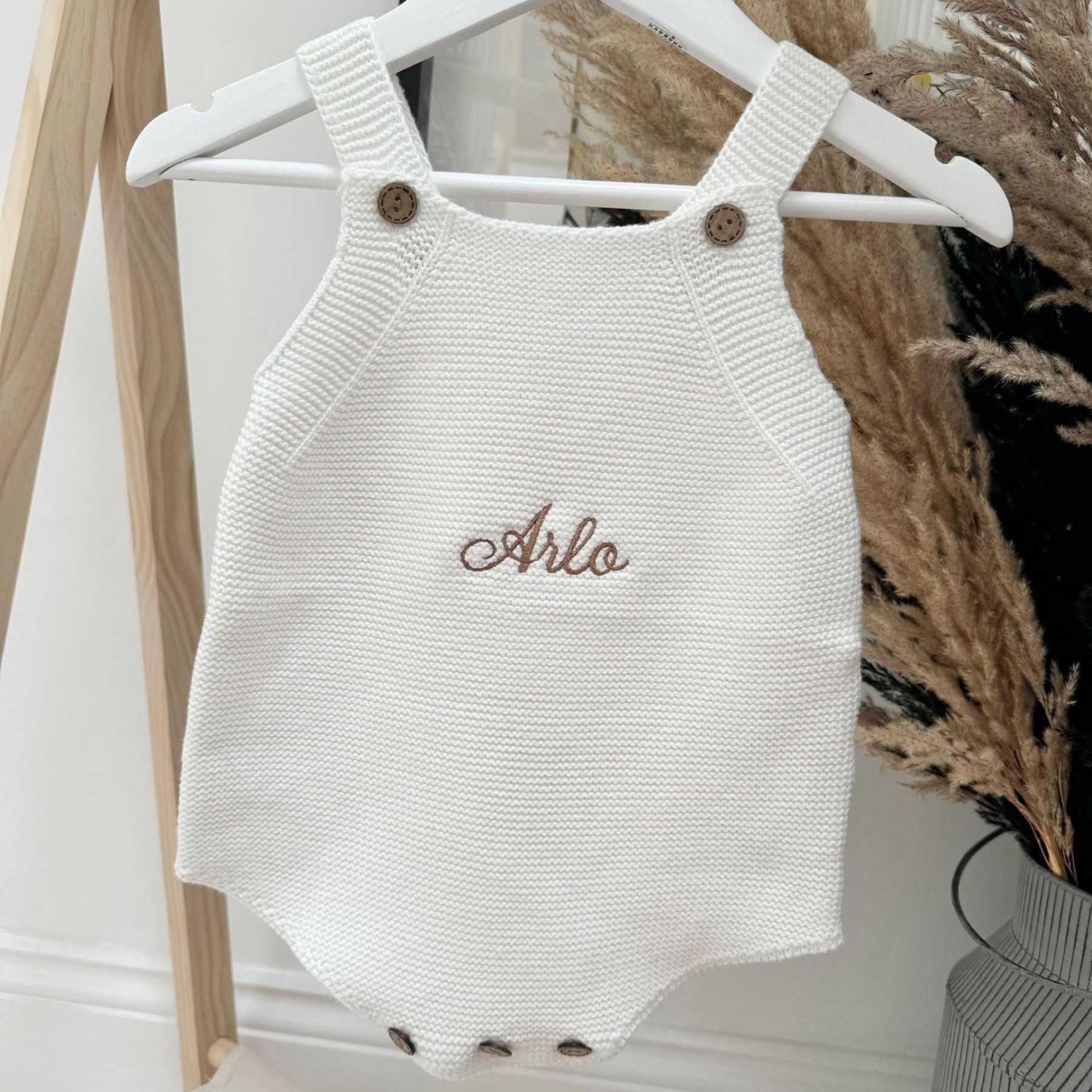 Personalized Embroidery Newborn Baby Romper | CWBaby211
