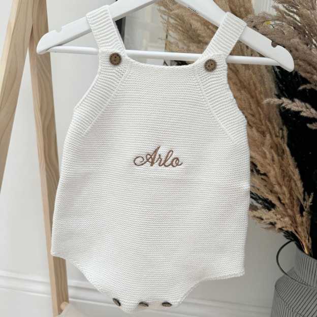 Personalized Embroidery Newborn Baby Romper | CWBaby211