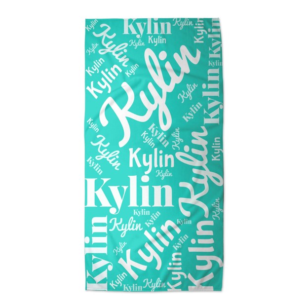 Personalized Lovely Checker Kid Towel for Summer & Beach | CWTowel114