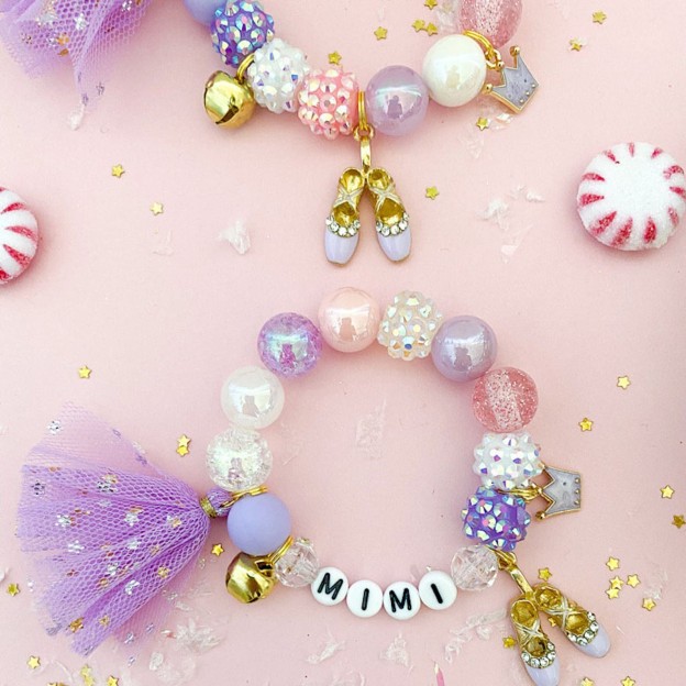 Personalized Christmas Ballet Fairy Charm Bracelet | CWBeach142