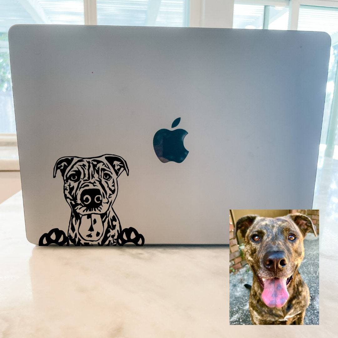 Personalized Adorable Pet Portrait Vinyl Decal | BKPet422