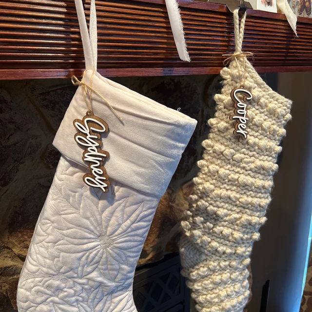 Personalized Wooden Christmas Stocking Tags | MCGift54