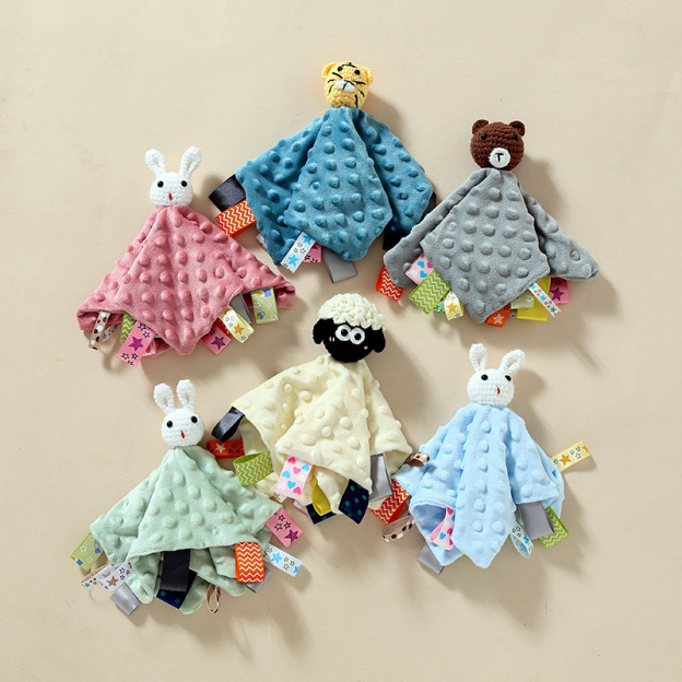 Personalized Baby Monogram Animal Comforter Sleep Toy | CWToy144