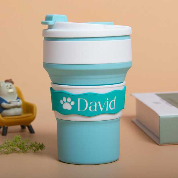 Personalised Portable Leak-Proof Silicone Water Cup | CWBaby159