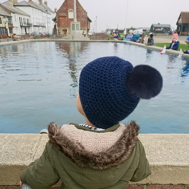 Personalized Embroidery Kid Colorful Pom Pom Hat | HSKid49