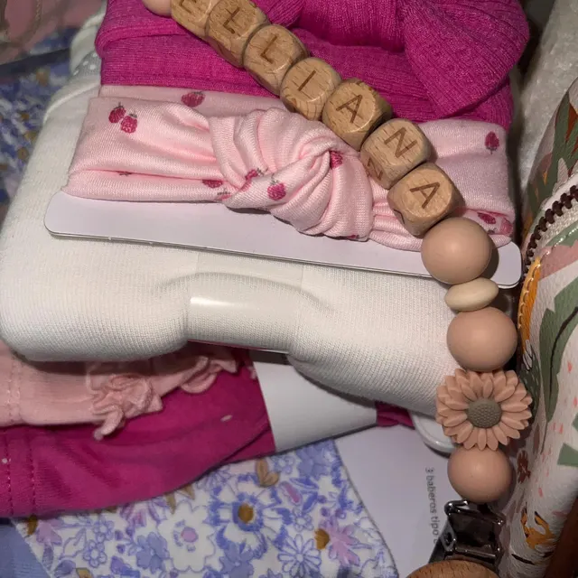 Personalized Baby Pacifier Clip & Rattle Ring | CWBaby86