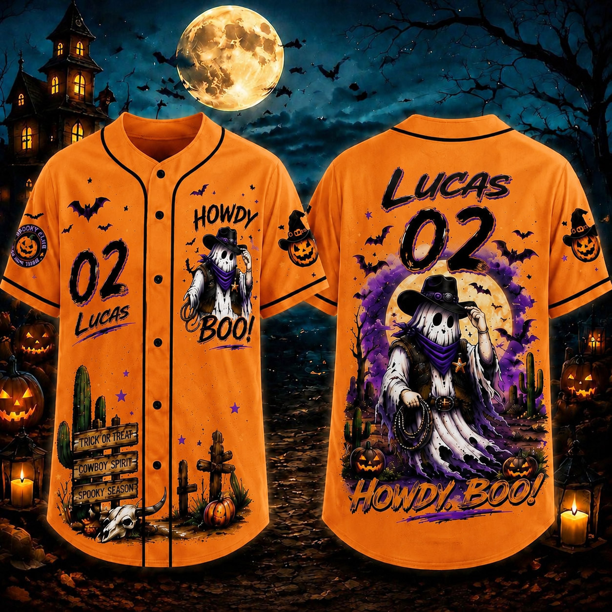 Personalized Halloween Button Up Baseball Jersey For Kid & Adult | CWHalloween99