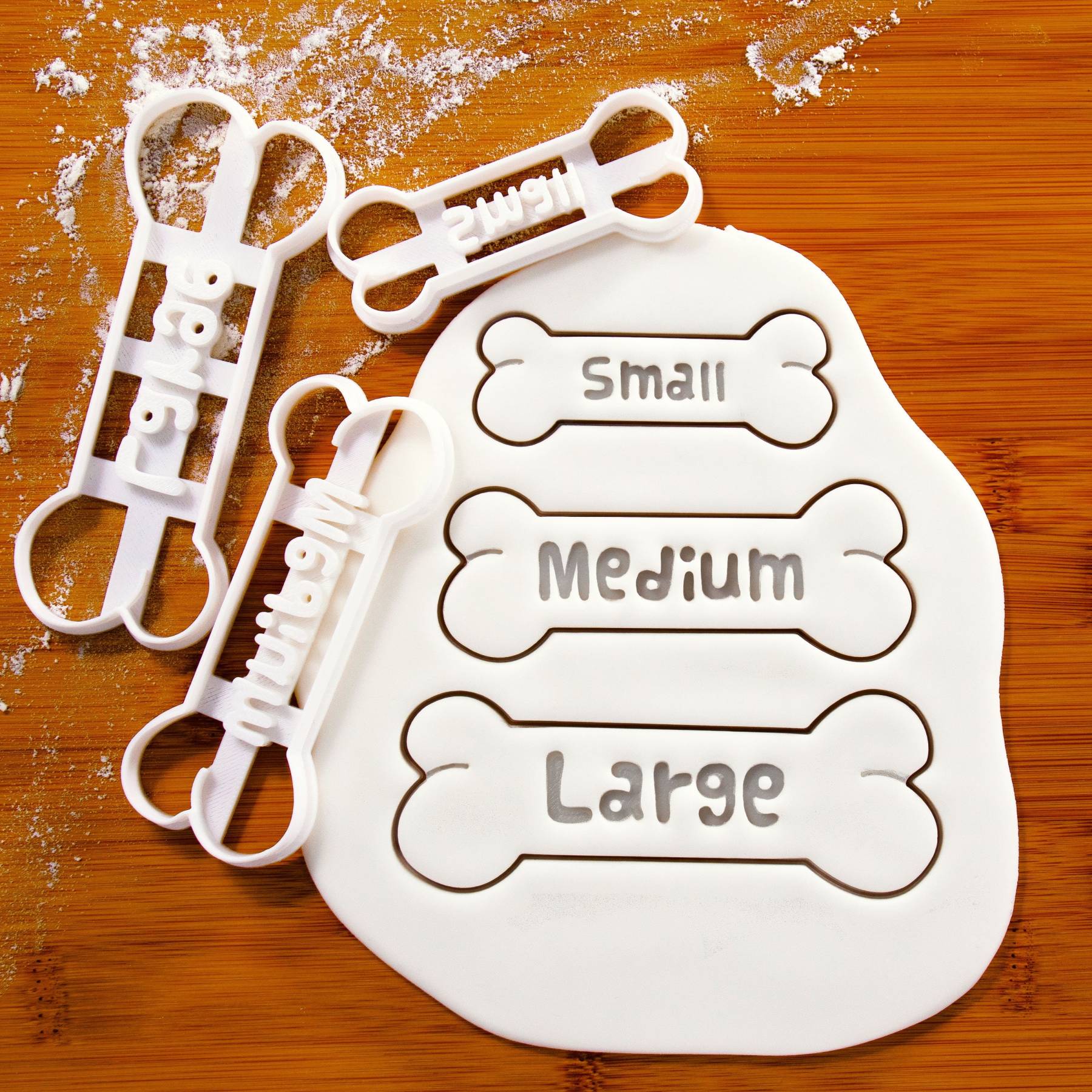 Personalized 3D Printed Dog Bone Cookie Cutter | BKPet343