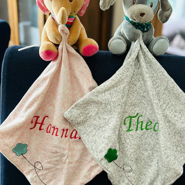 Personalized Baby Embroidery Comforter Sleep Toy | CWToy87