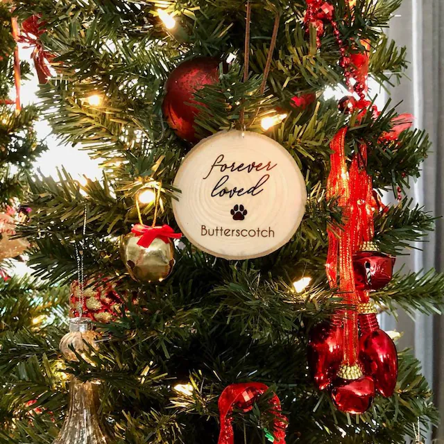 Personalized Wooden Pet Forever Loved Christmas Ornaments | MCGift50