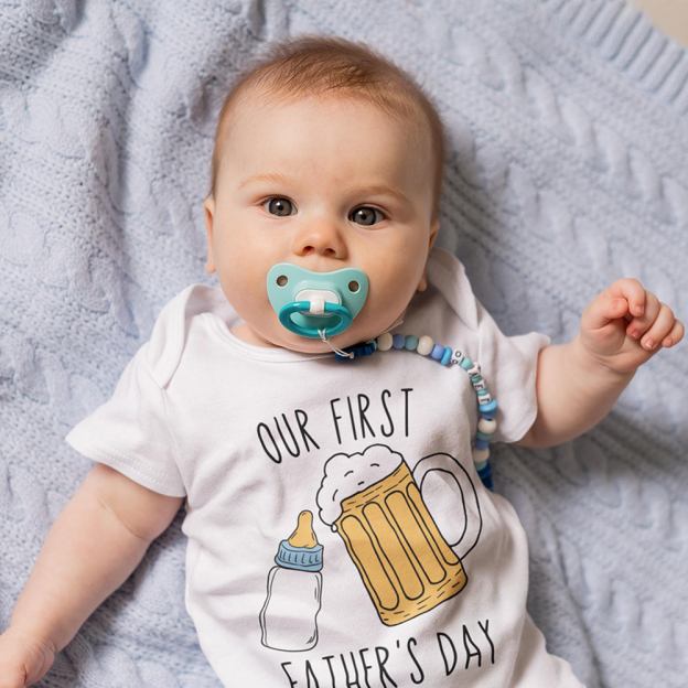 Personalized First Father's Day Daddy and Baby Outfit | CWFamily88