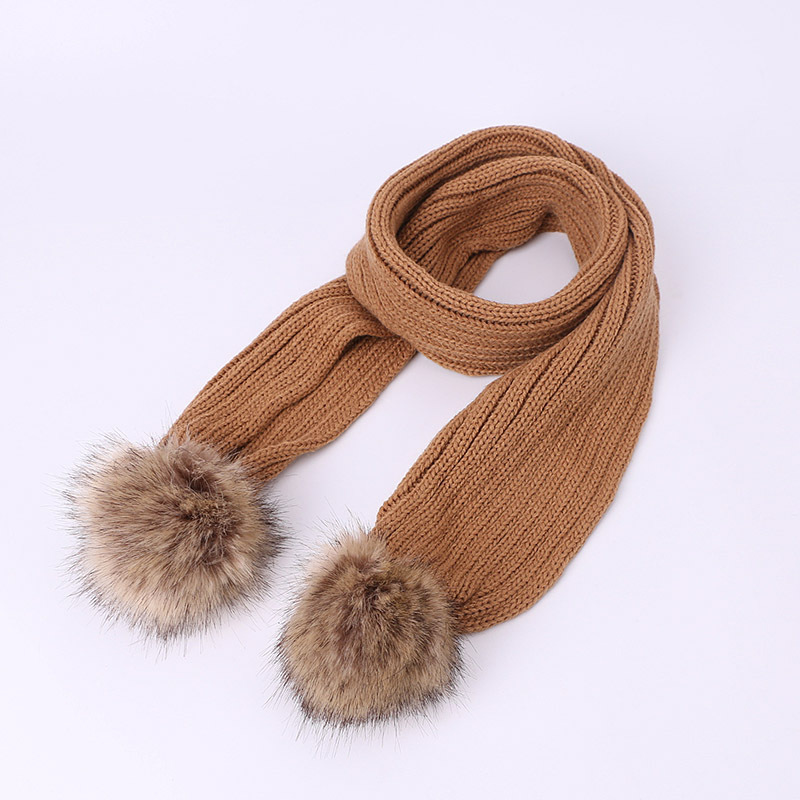 Personalized Embroidery Kid Pom Pom Hat With Scarf | HSKid48