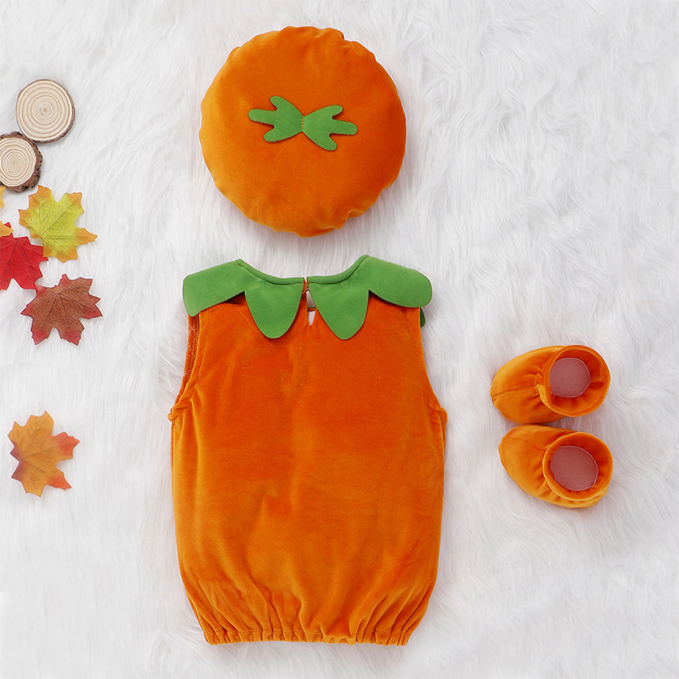 Personalized Baby Pumpkin Halloween Costume Set | CWHalloween43