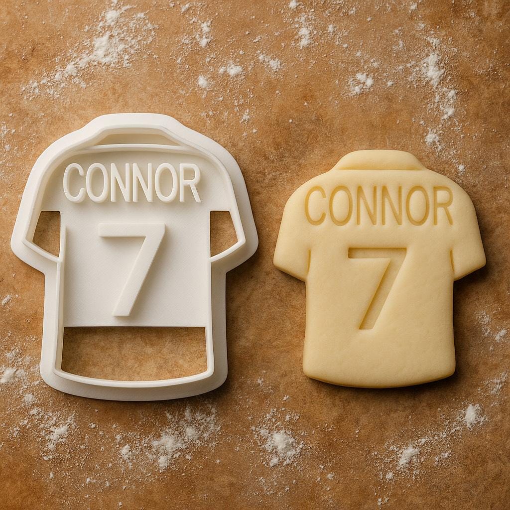 Personalized Cookie Jersey Cutter With Name | CWGift23