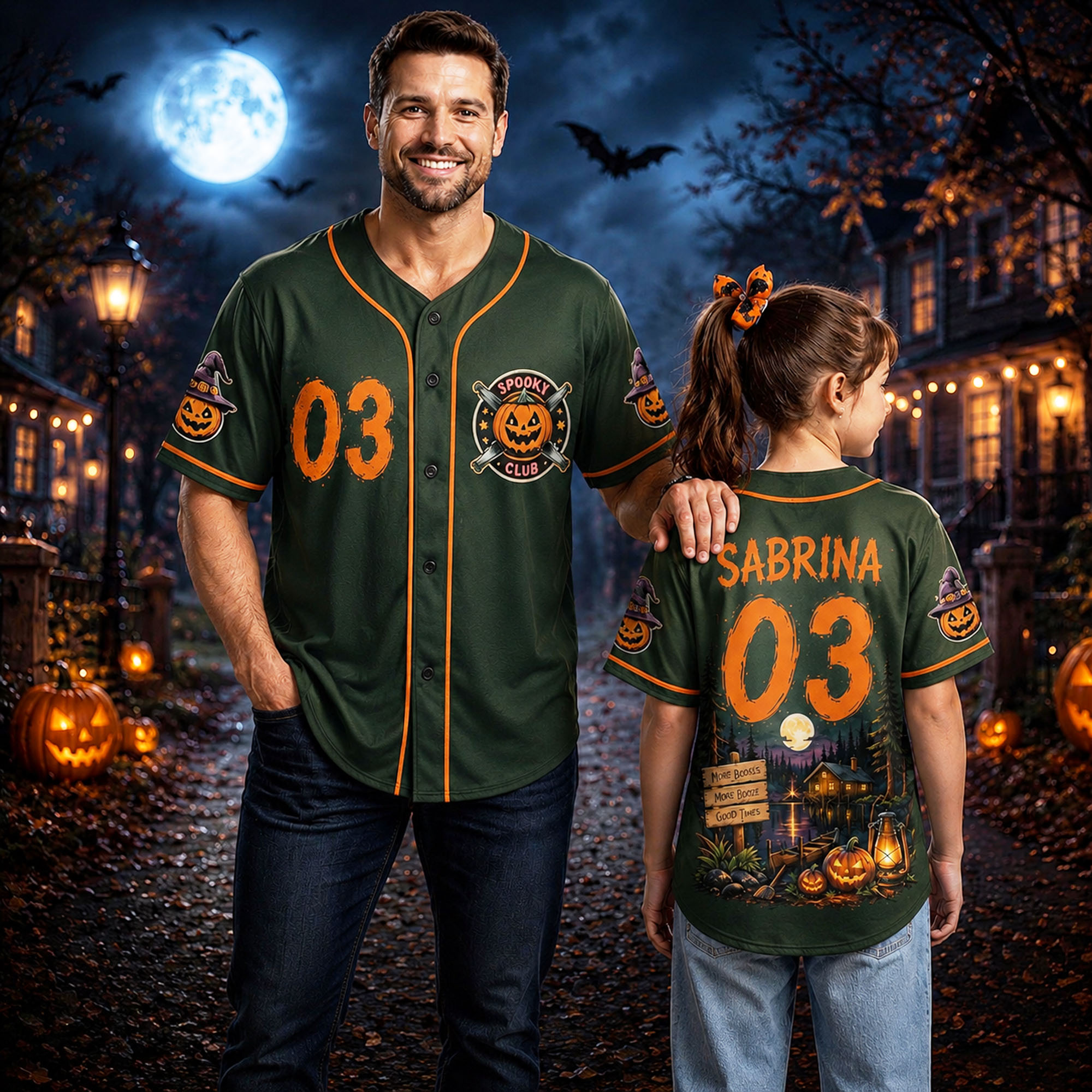 Personalized Halloween Button Up Baseball Jersey For Kid & Adult | CWHalloween93