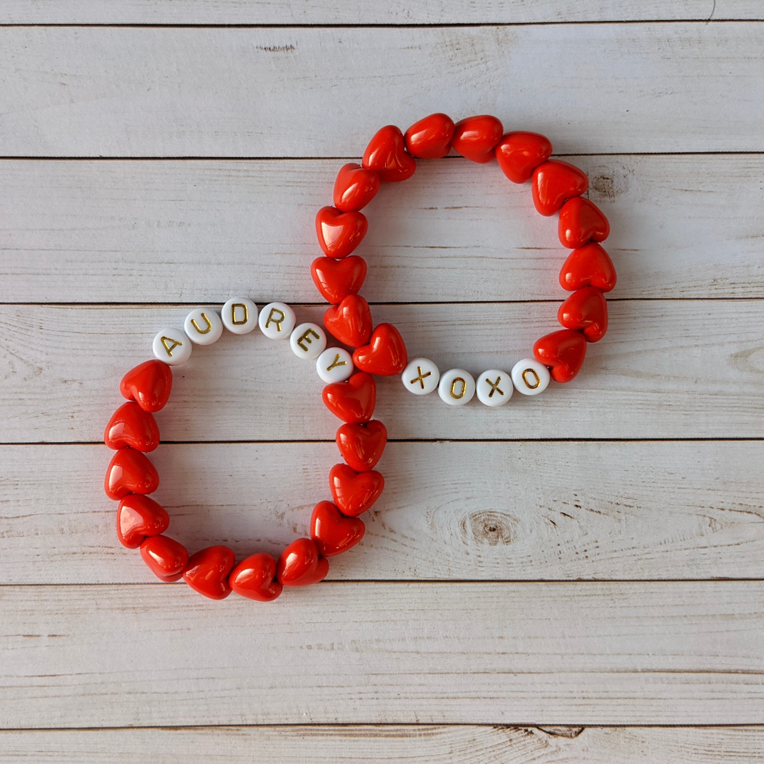 Personalized Kids Lovely Heart Valentines Bracelet | ValGift09