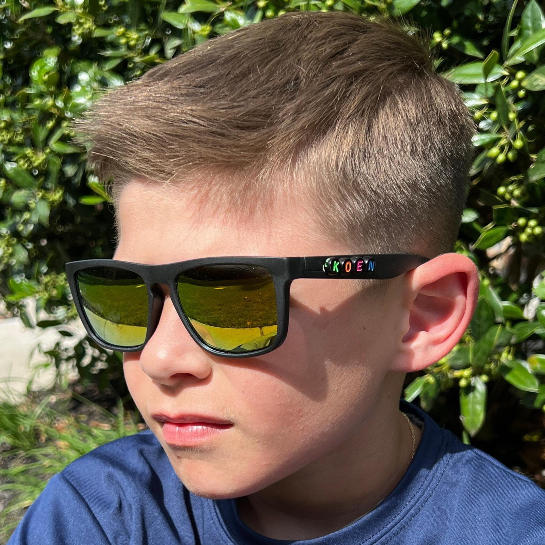 Personalized Colorful Letters Sunglasses For Kids | CWBeach96