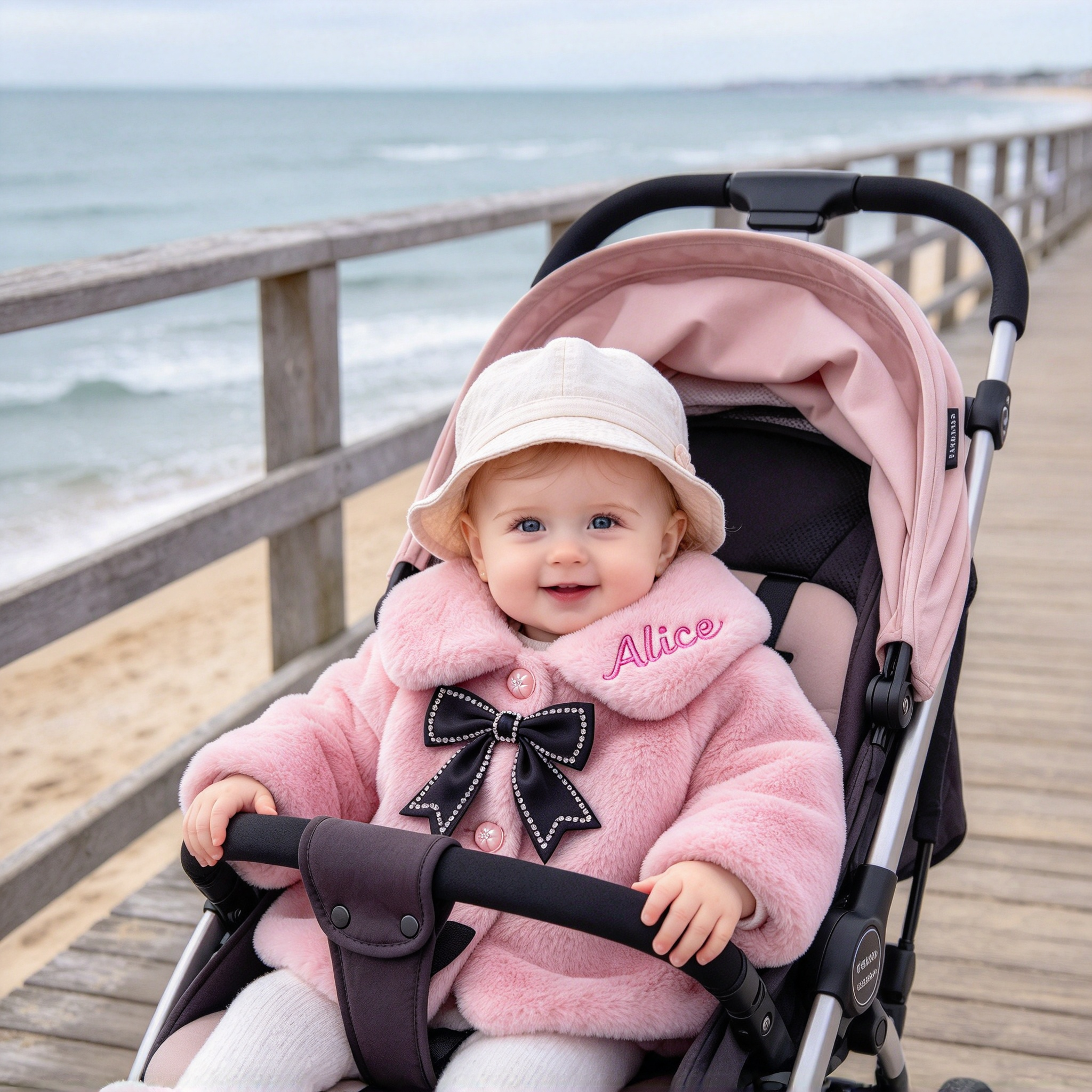 Personalized Embroidered Baby Girl Winter Princess Coat | CWBaby550