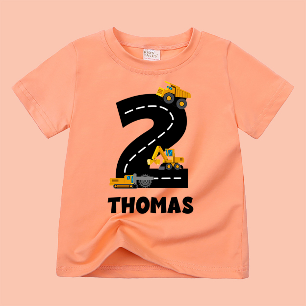 Personalized Kid Transportation Vehicle Party Birthday T-Shirt | inTee14