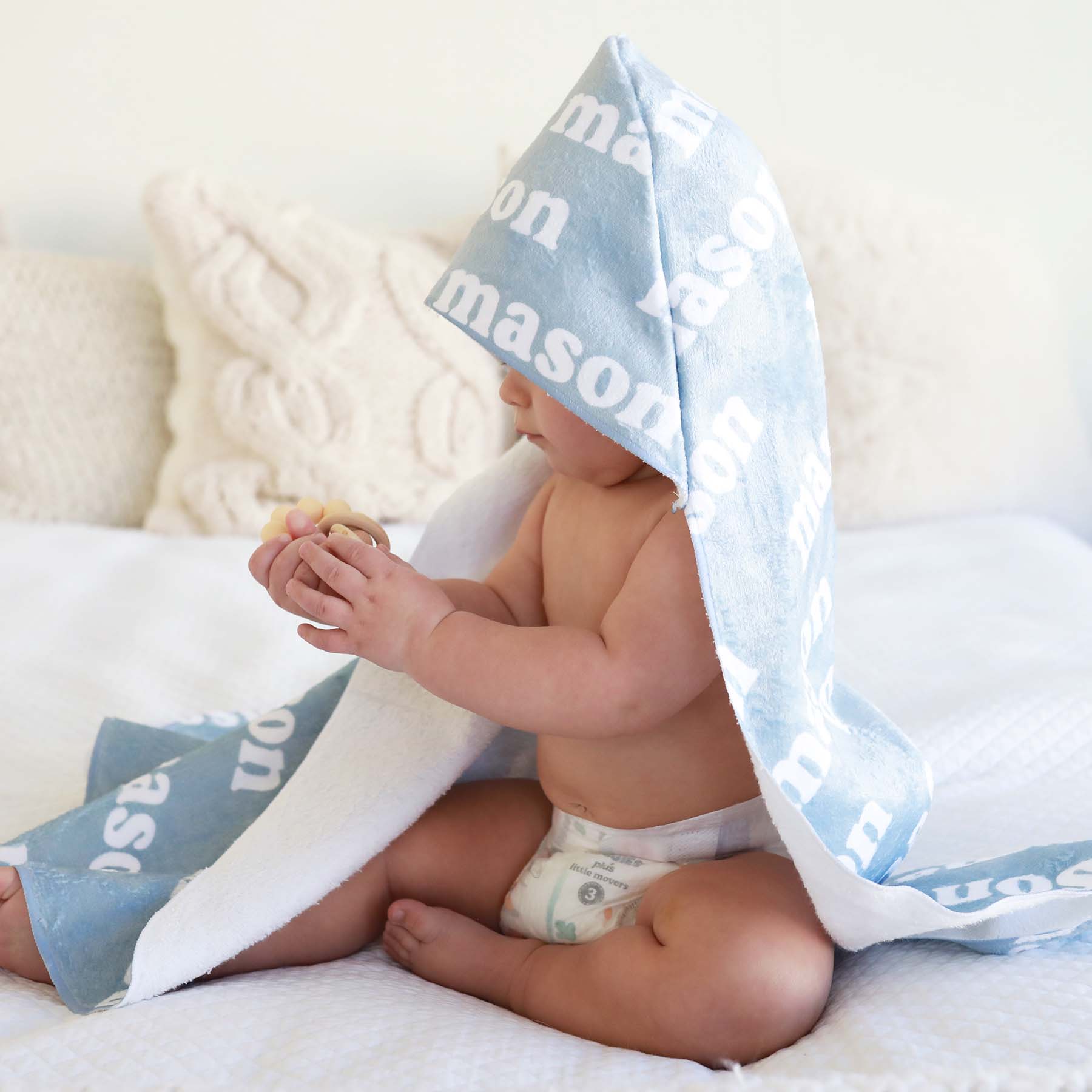 Personalized Baby Hooded Towel for Comfort & Unique | BBBlanket10
