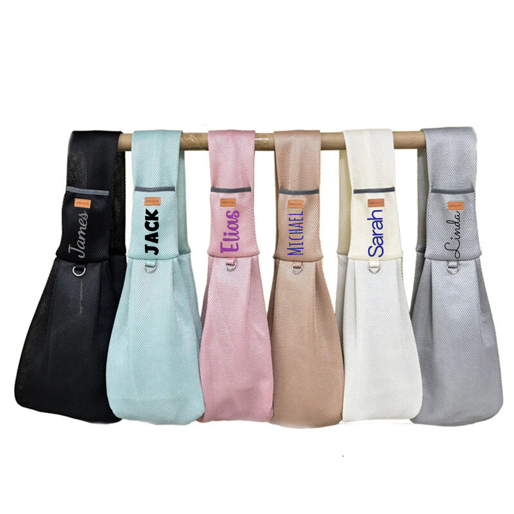 Personalized Breathable Crossbody Mesh Dog Sling Carrier | BKPet188