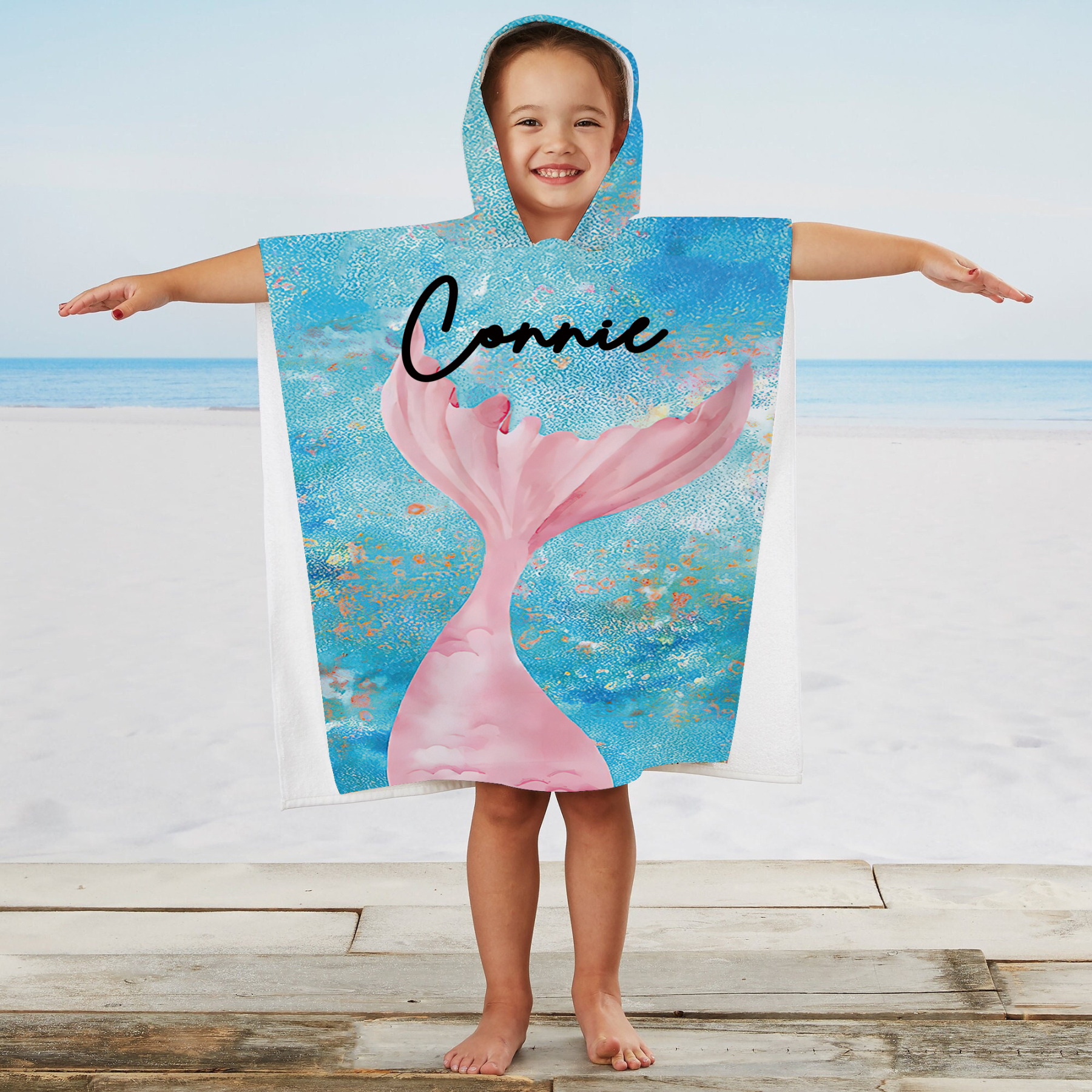 Personalized Hooded Beach Towel for Summer & Beach | CWHTowel35