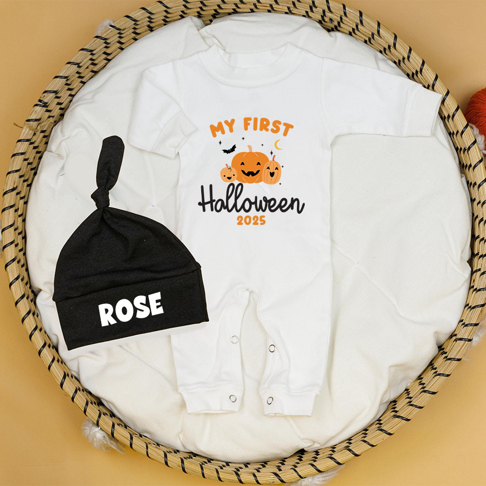 Personalized Baby My 1st Halloween Outfit with Hat | CWHalloween61