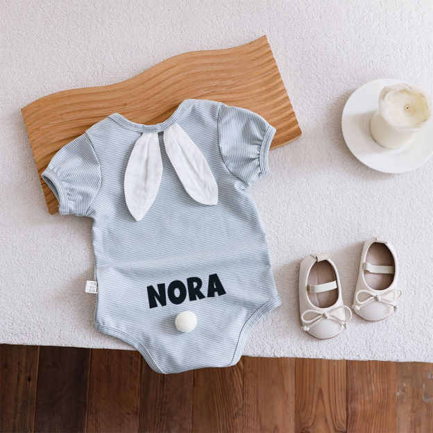 Personalized Lovely Baby Bunny Ear Romper | CWBaby286