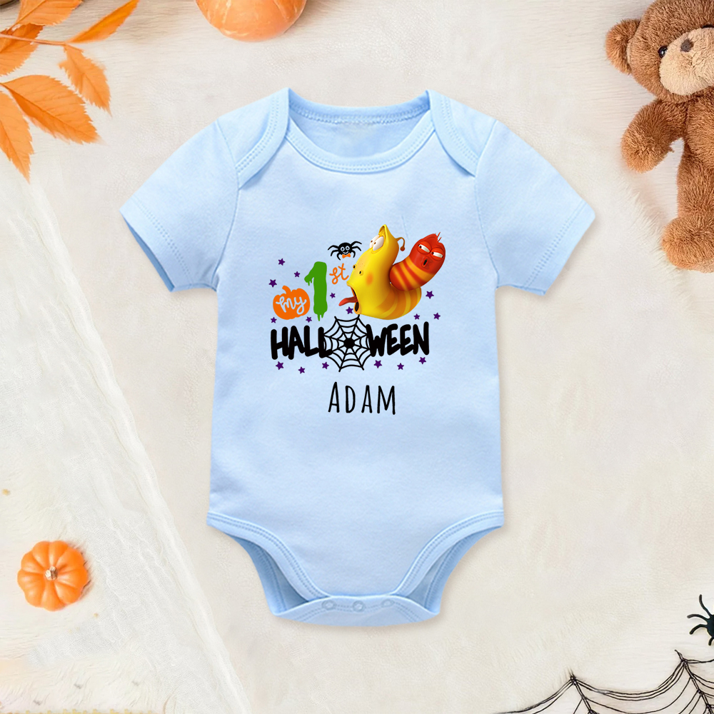 Personalized Larva's Halloween Funny Baby Romper | Larva01