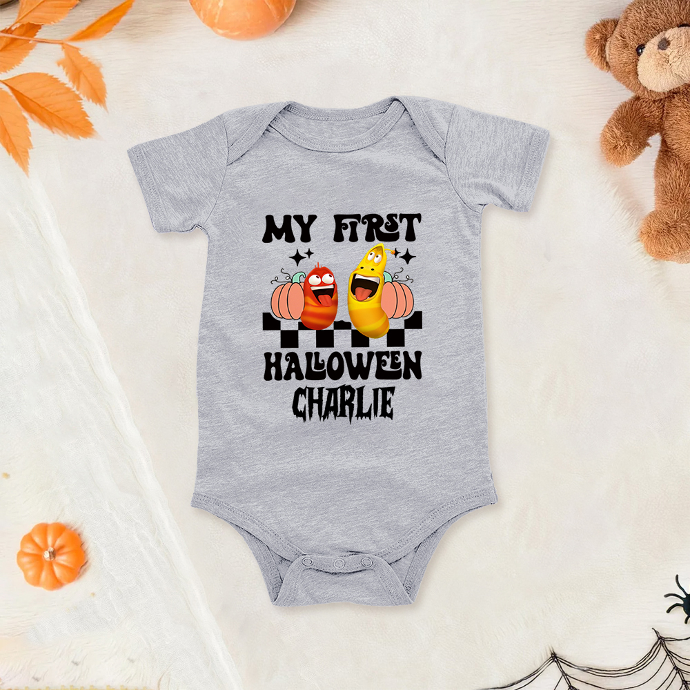 Personalized Larva's Halloween Funny Baby Romper | Larva02
