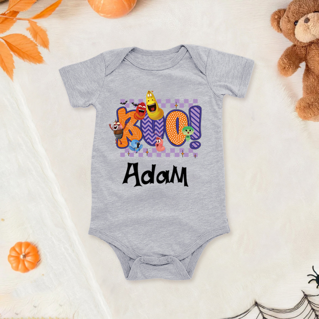 Personalized Larva's Halloween Funny Baby Romper | Larva03