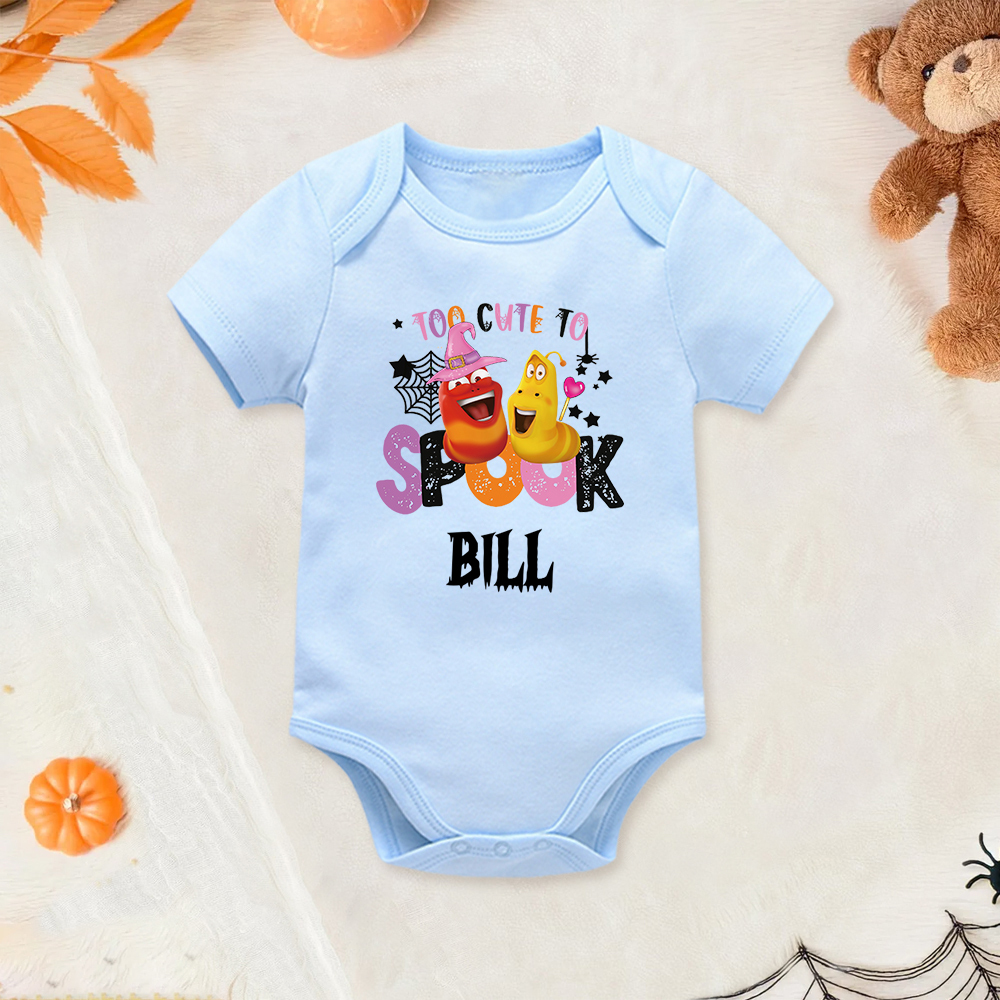 Personalized Larva's Halloween Funny Baby Romper | Larva04