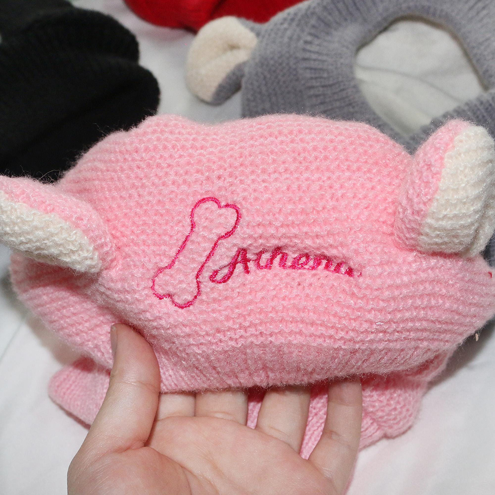 Personalized Embroidered Pet Winter Anti Noise Earmuffs Hat | BKPet206